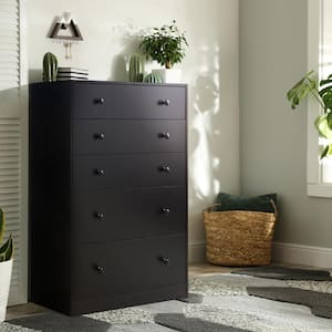 Oversized 5-Drawer Espresso Chest of Drawers Dresser with 2 Large Drawers (47.6 in. H x 31.5 in. W x 15.7 in. L)
