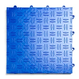 12 in. x 12 in. Diamond Royal Blue Modular Tile Garage Flooring (24-Pack)