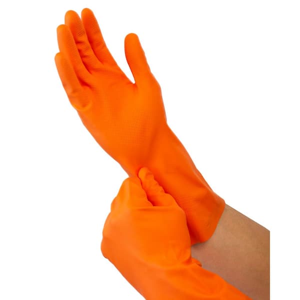 HDX SM/MD Orange Nitrile Long Cuff Gloves HDXGNGOMD1 - The Home Depot