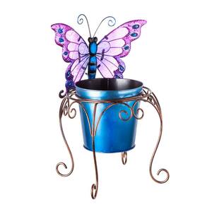 Butterly Blue and Purple Metal Butterfly Pot Holders