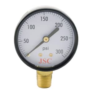 300 PSI Pressure Gauge with 2 in. Face and 1/4 in. MIP Brass Connection