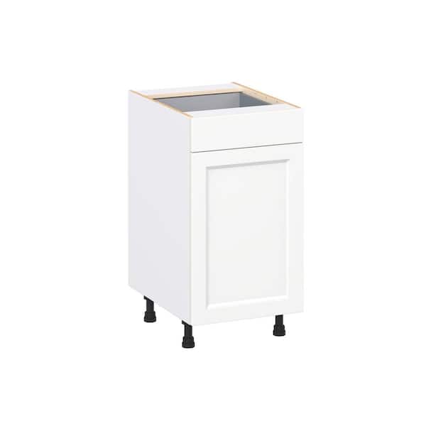 Laramie 18 in. W x 24 in. D x 34.5 in. H Assembled Trash Can Kitchen Cabinet in Painted Bright White