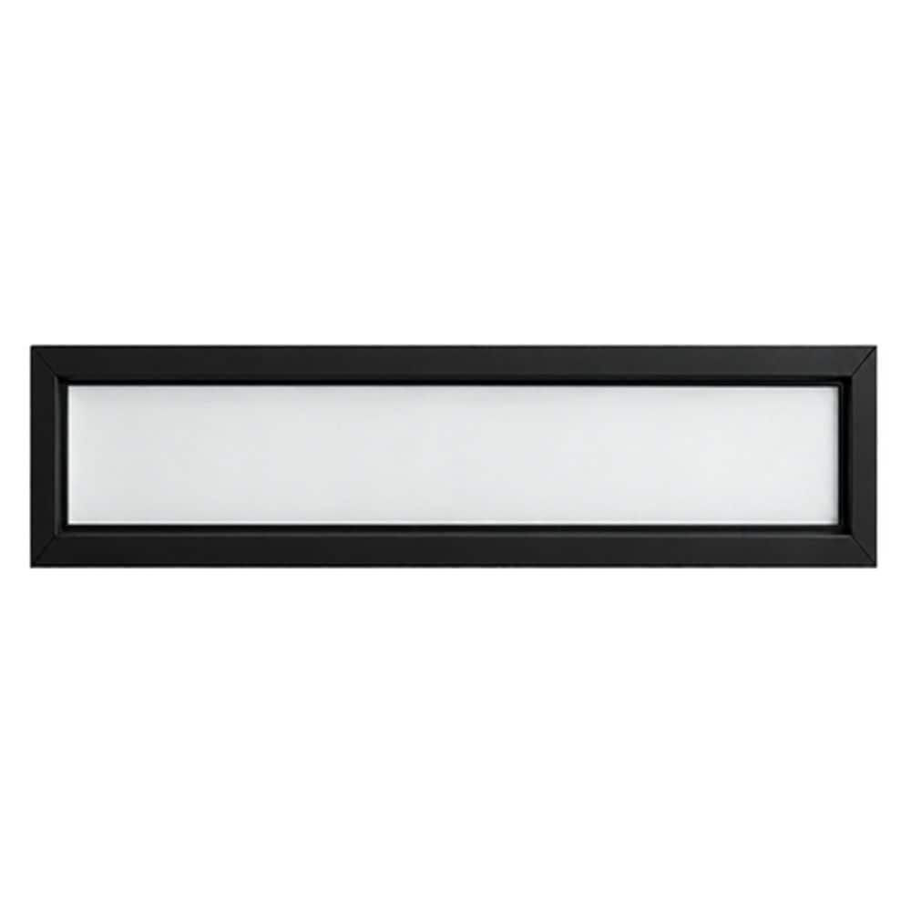 48 in. x 12 in. Frosted Acid-Etched Glass Fixed Replacement Black Vinyl Window price history on PriceWatchPro