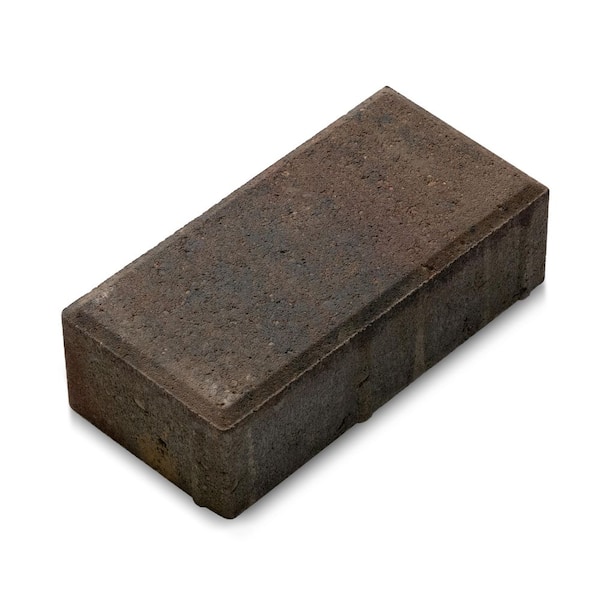 Holland 8.5 in. x 4.25 in. x 2.375 in. Rectangle Antique Copper Facemix Concrete Paver Sample