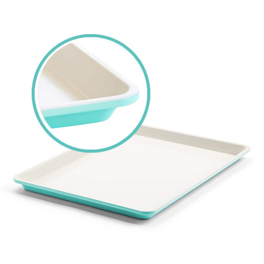 Turquoise Ceramic Nonstick 18.5" x 13.5" Cookie Sheet
