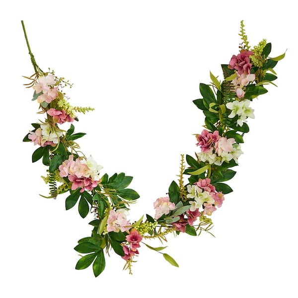 Unbranded 60 in. Hydrangea Foliage Garland