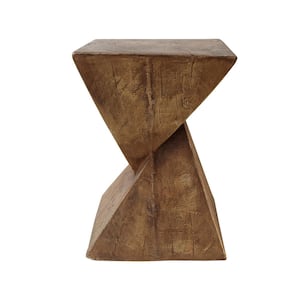 Brown Wood Outdoor Side Table