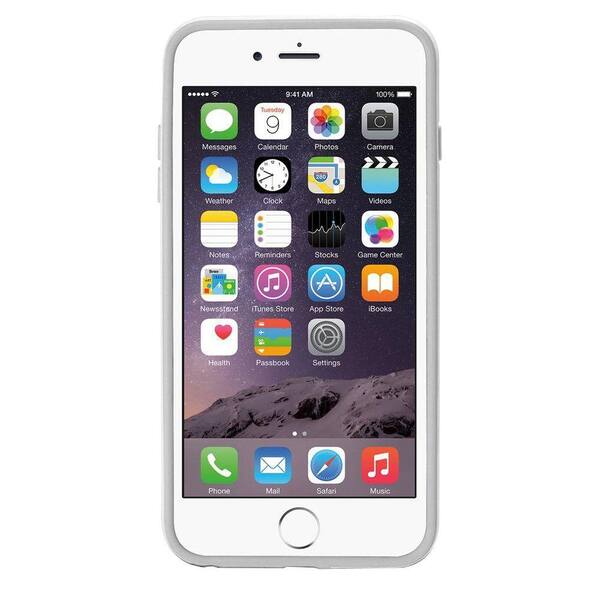Macally Flexible Protective Frame Designed for iPhone 6 Plus - White