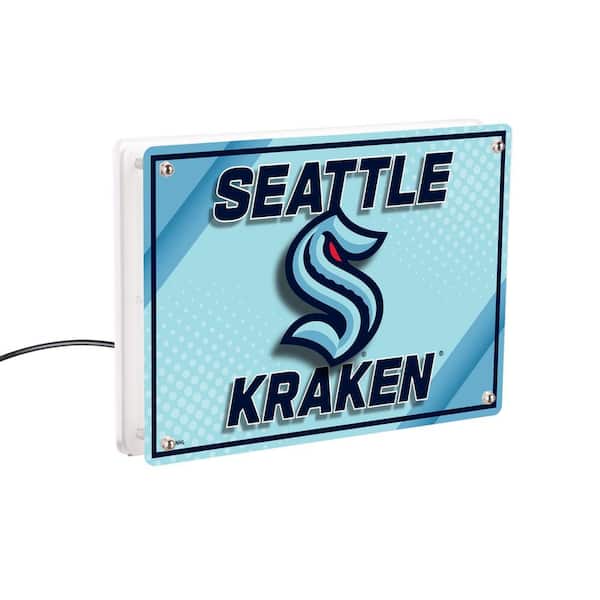 Evergreen Seattle Kraken NHL Blue Rectangle Desklite LED Decor
