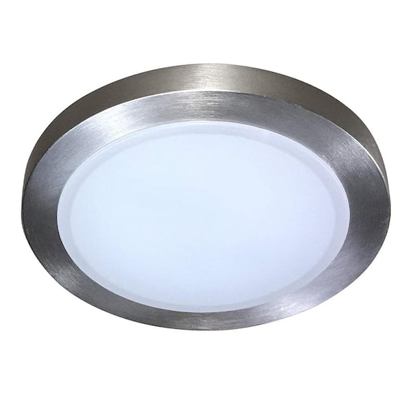 Unbranded Berlie 8 in. 1-Lights Nickel LED Flush mount
