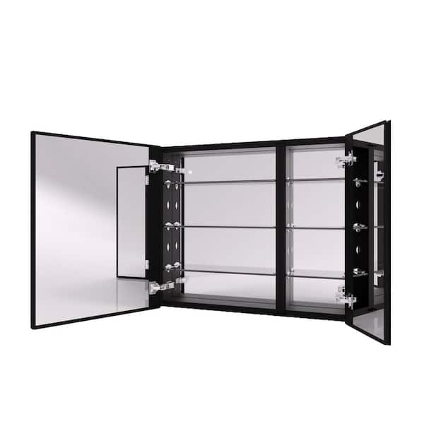 30 in. W x 26 in. H Rectangular Aluminum Medicine Cabinet with Mirror
