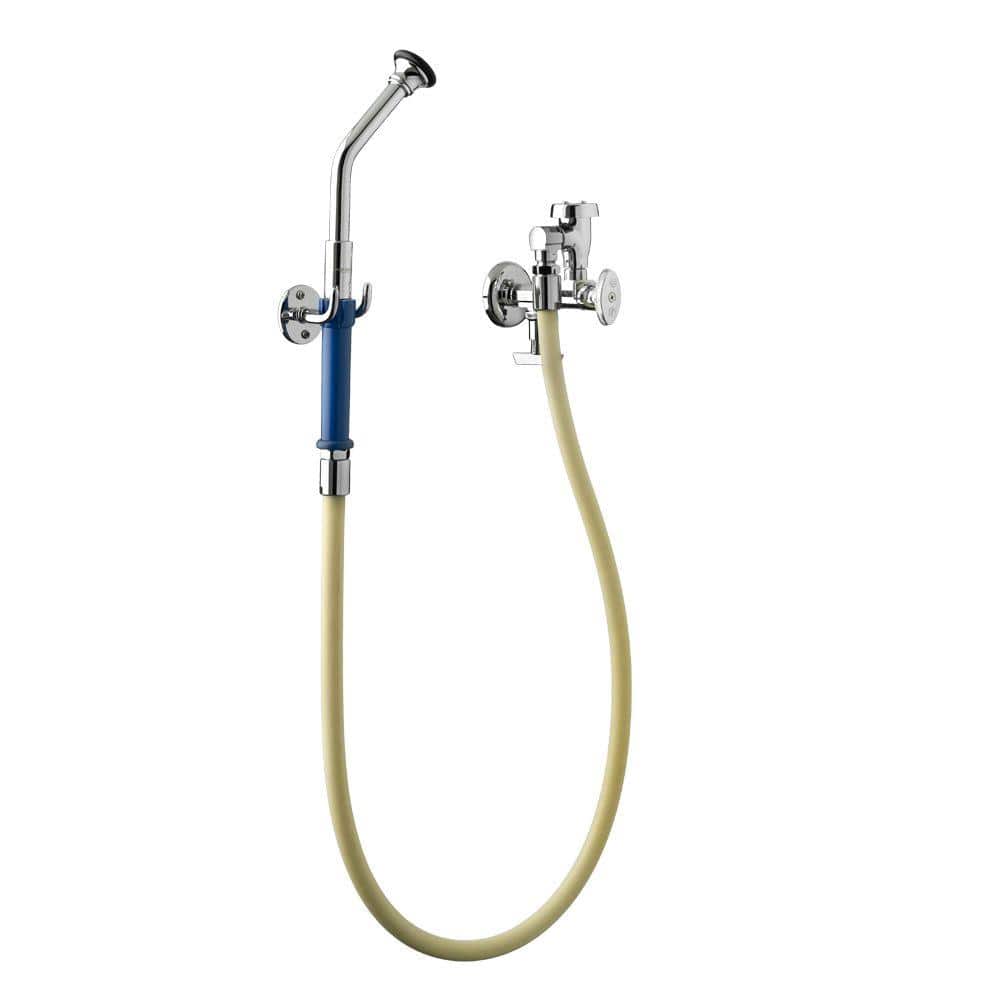 Single-Handle Wall Mount Bedpan Cleanser with Volume Regulator and Vacuum B