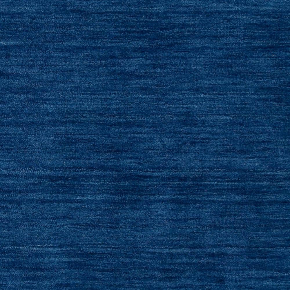 Handmade Tufted Navy Wool Square Kids Playroom Rug - 59" x 59"