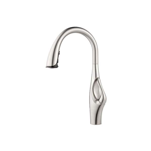 Pfister Kai Single-Handle Pull-Down Sprayer Kitchen Faucet in Stainless Steel