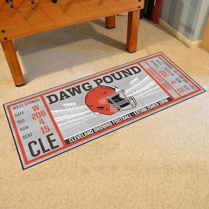 NFL - Cleveland Browns 30 in. x 72 in. Indoor Ticket Runner Rug