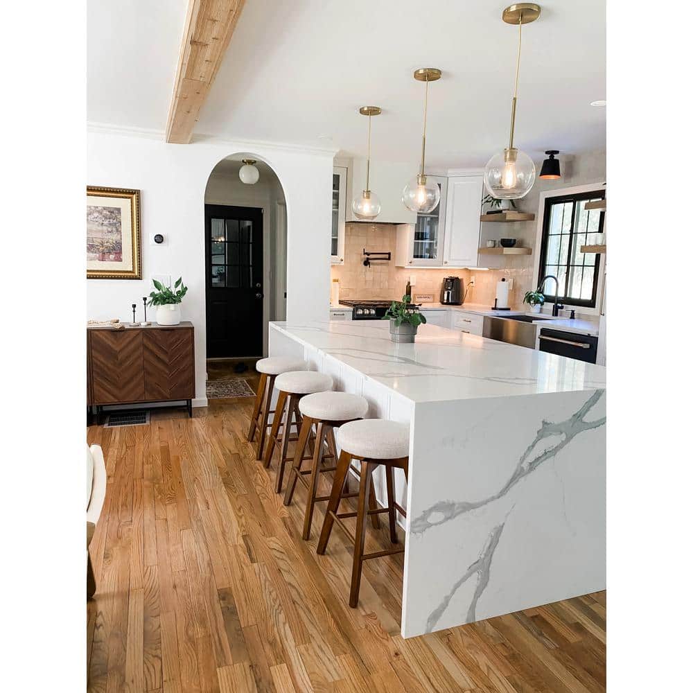 Amalia 26'' Antique Coffee and Natural Wheat Swivel Counter Stools