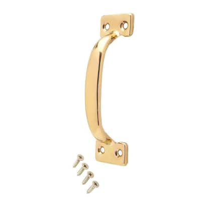 Everbilt 4-7/8 in. Satin Brass Light Duty Door Pull-15182 - The Home Depot