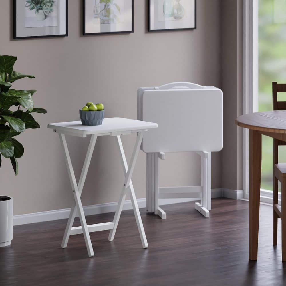 Winsome Wood Alex 14.57 In White 5-Pc Snack/End Table Set 14520