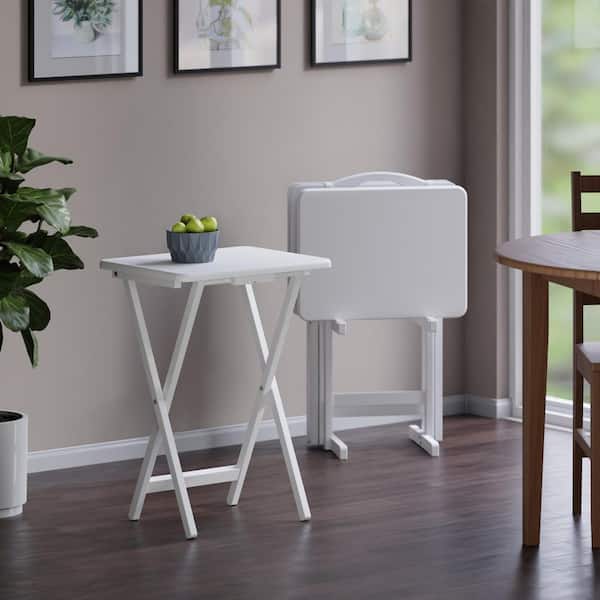 Alex 14.57 In White 5-Pc Snack/End Table Set