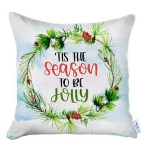 Charlie Set of 4 Merry Christmas Tis the Season Thow Pillows 1 in. X 18 in.