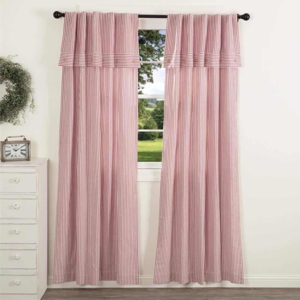Farmhouse Ticking Red Panel Set of 2 84Lx40W price history on PriceWatchPro