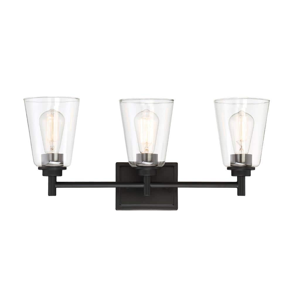 Designers Fountain Westin 22.5 in. 3-Light Matte Black Modern ...