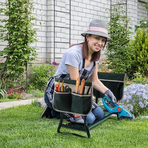 Garden Kneeler and Seat Bench with 2 Tool Pouches