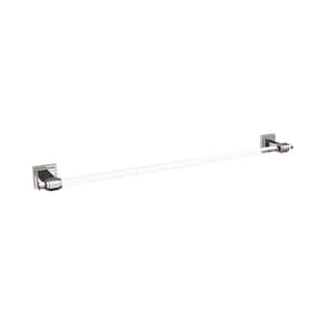 Glacio 24 in. (610 mm) L Towel Bar in Clear/Brushed Nickel