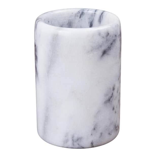 Natural Marble Tumbler Toothbrush Holder Makeup Brush Organizer for Bathroom Countertop Organize