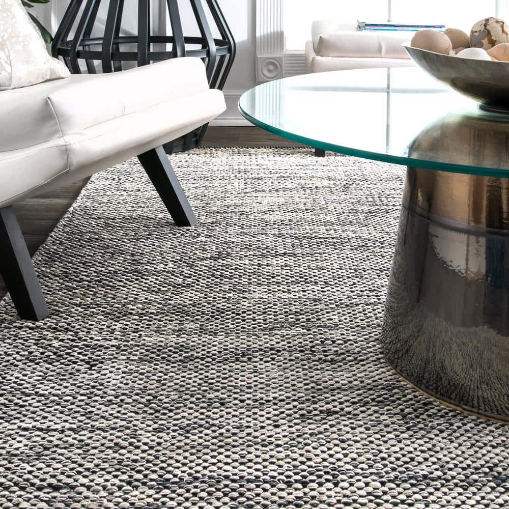 Handmade Reversible Gray Cotton 2'6" x 6' Runner Rug