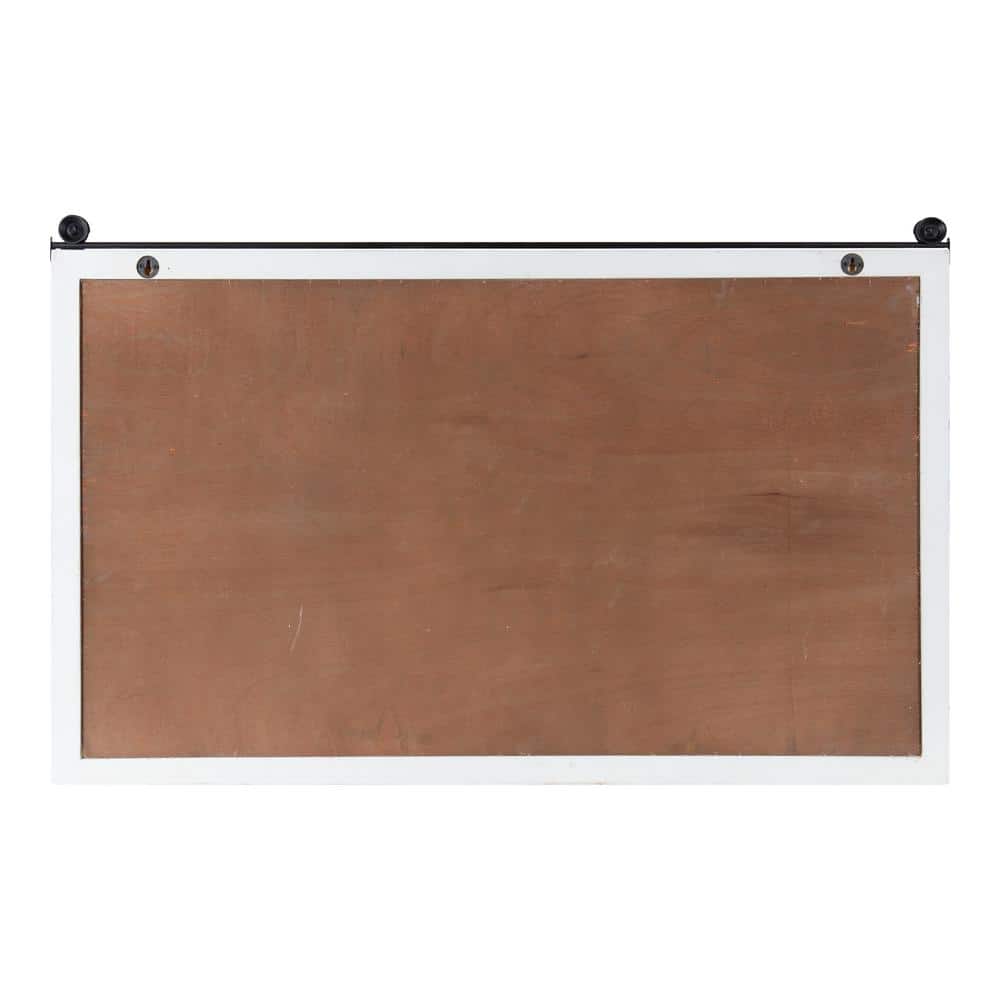 White Barn Door Wood Framed Magnetic Board