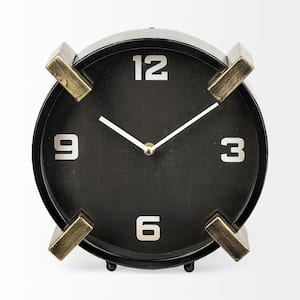 Metal Round Table Clock Decor