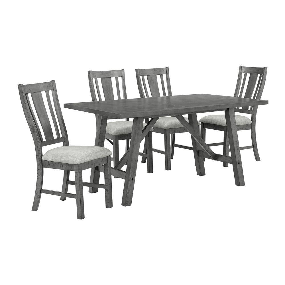 Best Quality Furniture Charlie 5pc dining set Rustic and Light Gray