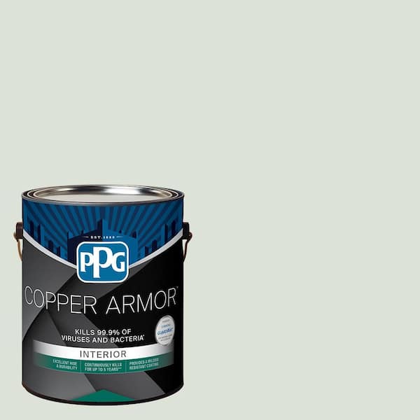 COPPER ARMOR 1 gal. PPG1033-1 Salty Breeze Eggshell Antiviral and Antibacterial Interior Paint with Primer