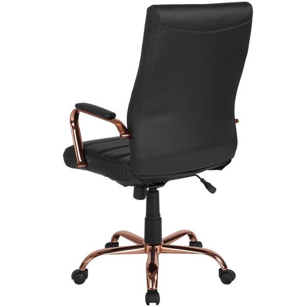 black and rose gold desk chair