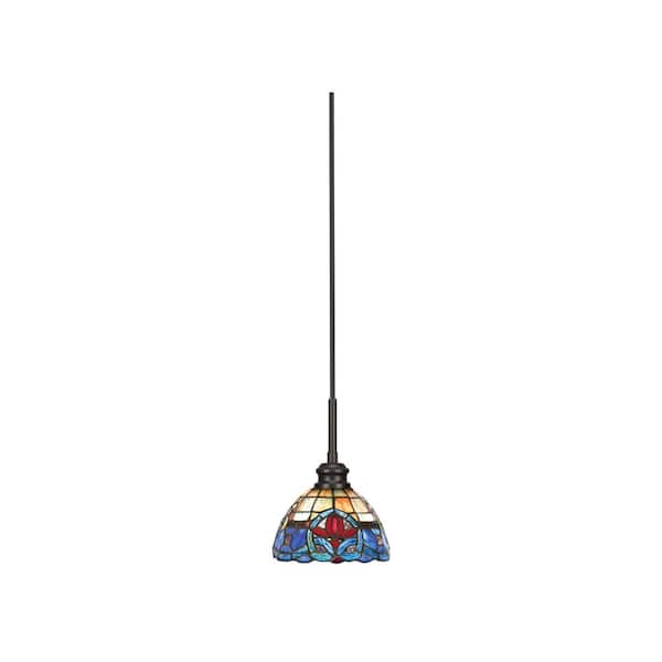 Unbranded Albany 60-Watt 1-Light Espresso Pendant Mini Pendant Light Sierra Art Glass and Light Bulb Not Included