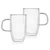 Godinger Double Wall 16 oz. Crystal Coffee Glass pair 18125 - The