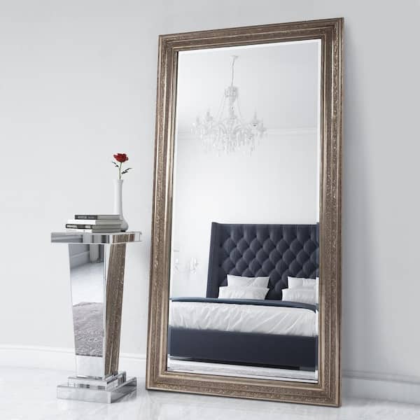 Marley Forrest - Oversized Rectangle Champagne Silver Beveled Glass Classic Mirror (79 in. H x 40 in. W)