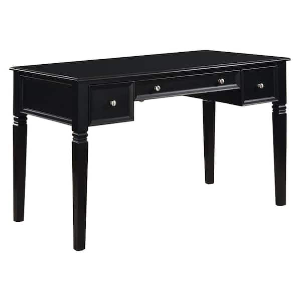 black 2 drawer writing desk