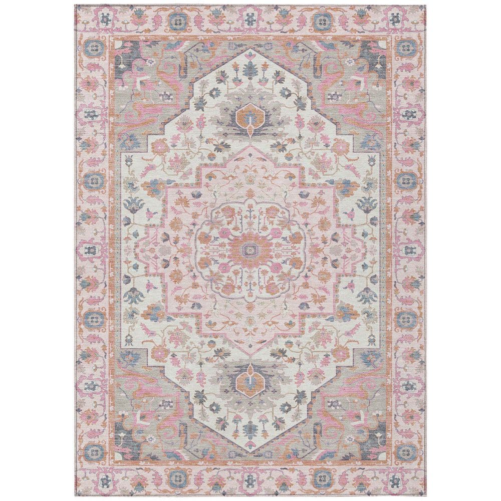 Chantille Machine Washable Indoor/Outdoor Abstract ACN2674 Pink 3 ft. x 4 ft. Area Rug price history on PriceWatchPro