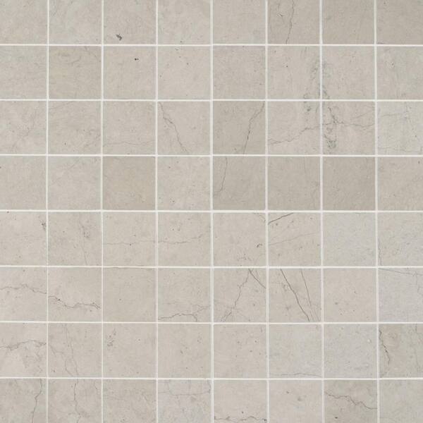 Ivy Hill Tile Thala Gray 11.81 in. x 11.81 in. Honed Marble Floor and Wall Mosaic Tile (0.96 sq. ft./Each)