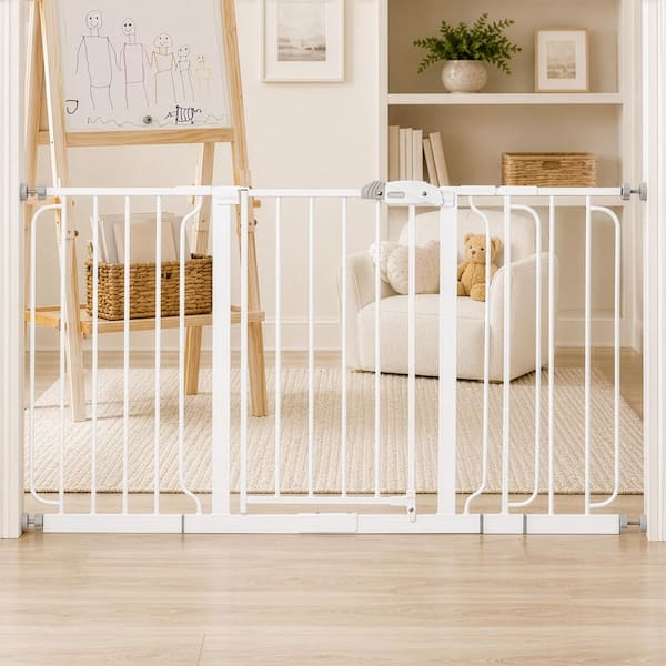 29 in. - 56 in. Widespan Extra Wide Baby Gate, Pressure Mounted, White
