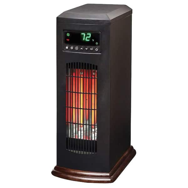 Lifesmart 21 in. 1500-Watt 3-Long Vertical Element Large Room Infrared Tower Heater with Remote