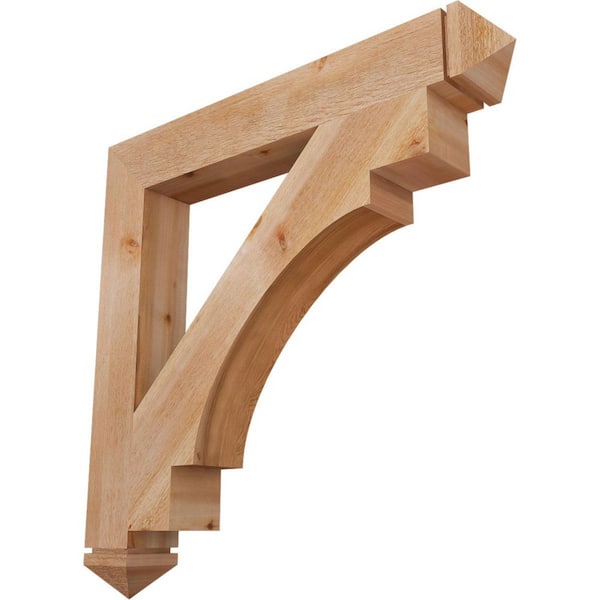 Ekena Millwork 6 in. x 44 in. x 44 in. Western Red Cedar Merced Arts and Crafts Rough Sawn