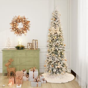 7 Ft. Artificial Slim Christmas Tree W Lights