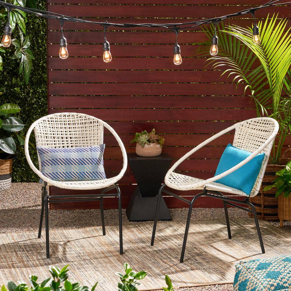 2 -Piece Outdoor Wicker Chair for Backyard