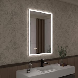 Musci 24 in. W x 36 in. H Rectangular Frameless LED Wall Bathroom Vanity Mirror