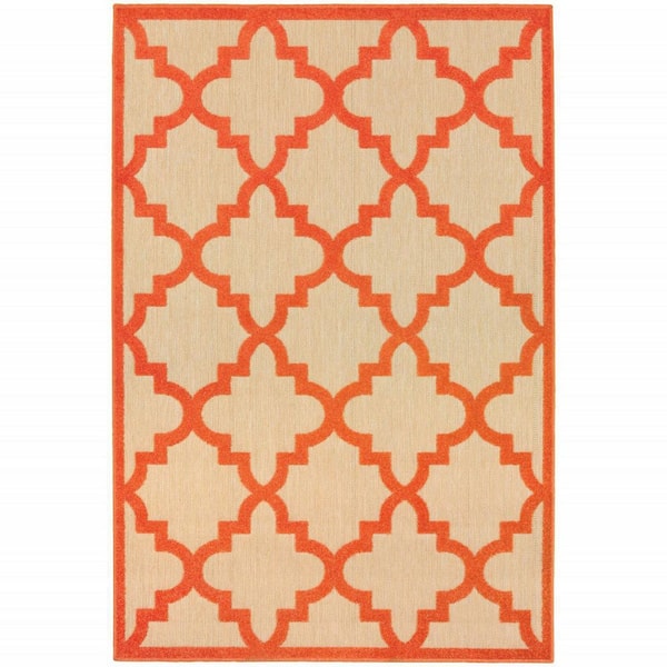 8' x 11' Pink and Orange Moroccan Indoor Outdoor Area Rug 8' x 11' Pink and Orange Moroccan Indoor Outdoor Area Rug