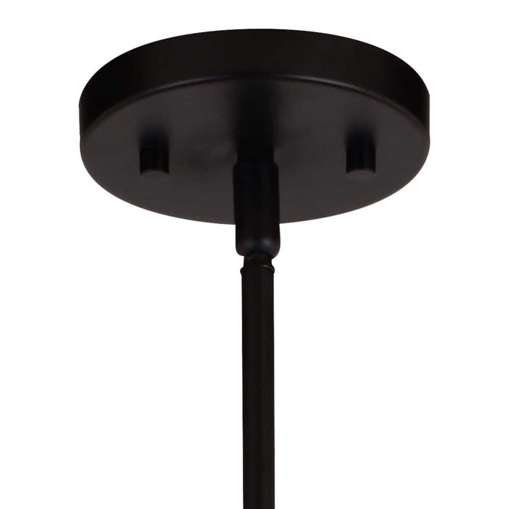 Damen Sleek 25" Matte Black & Natural Brass Chandelier