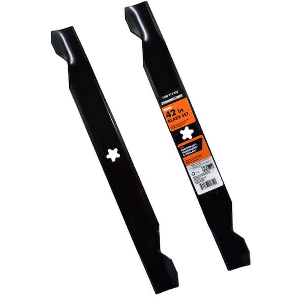42 in. 2-Blade Set for Many Cut Craftsman, Husqvarna, Poulan Riders Replaces OEM #'s 127843, 138498,138971 and Others